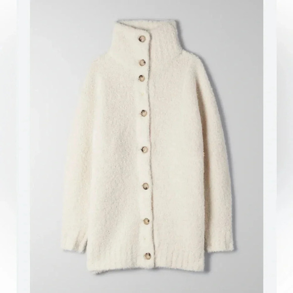 Artizia Wilfred Oversized Alpaca Cardigan Sweater Cream Size XXS - Picture 2 of 8